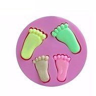 "dipshop 3D Little Baby Feet Silicone Fondant Mold Chocolate Soap Mould" shopping