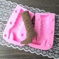 QINF Boots Fondant Cake Chocolate Resin Clay Candy Silicone Mold,L7.3m*W5cm*H2.8cm