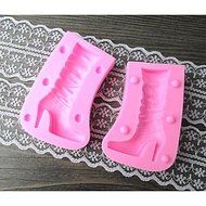 QINF Boots Fondant Cake Chocolate Resin Clay Candy Silicone Mold,L7.3m*W5cm*H2.8cm N2
