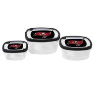 NFL Nesting Square Containers, 7.2-Cup; 3.5-Cup; 2.1-Cup, Clear, Piece of 3 N2