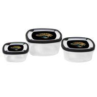 NFL Nesting Square Containers, 7.2-Cup; 3.5-Cup; 2.1-Cup, Clear, Piece of 3 N4