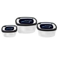 NFL Nesting Square Containers, 7.2-Cup; 3.5-Cup; 2.1-Cup, Clear, Piece of 3 N7