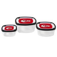 NFL Nesting Square Containers, 7.2-Cup; 3.5-Cup; 2.1-Cup, Clear, Piece of 3 N12