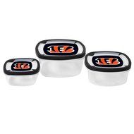 NFL Nesting Square Containers, 7.2-Cup; 3.5-Cup; 2.1-Cup, Clear, Piece of 3 N18
