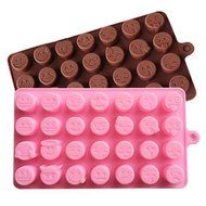 Funbase DIY Chocolate Cake Ice Cube Tray 28 Styles Emoji Silicone Mold N2