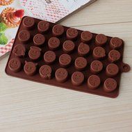 Funbase DIY Chocolate Cake Ice Cube Tray 28 Styles Emoji Silicone Mold N4