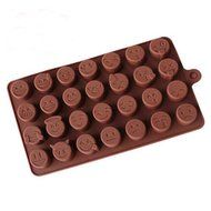 Funbase DIY Chocolate Cake Ice Cube Tray 28 Styles Emoji Silicone Mold N5