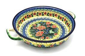 Polish Pottery Baker - Round with Handles - Large - Unikat Signature U4610