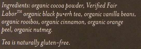 Numi Organic Chocolate Pu-erh Tea, Full Leaf Black Pu-erh Tea, 16 Count Tea Bags N44