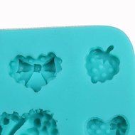 QINF Silicone 9 Pieces Loving Heart Trawberry Shape Fondant Cake Mold,8.2x8.2x1.3cm N3
