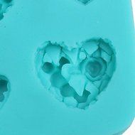 QINF Silicone 9 Pieces Loving Heart Trawberry Shape Fondant Cake Mold,8.2x8.2x1.3cm N9
