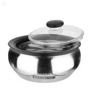Milton 600/1500/2000ml 3-Piece Thermo Hot-Pot Insulated Casserole Gift Set, Medium, Steel N2