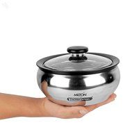 Milton 600/1500/2000ml 3-Piece Thermo Hot-Pot Insulated Casserole Gift Set, Medium, Steel N4