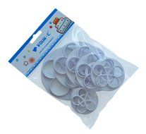 FOUR-C Set of 7 Rose Sugarcraft Cutters for Cake Making Fondant Decorations Color White N2