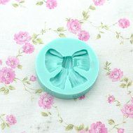 DUFUSTORE 1pc Silicon Round Bowknot Fondant Cake Sugarcraft Decorating Mold Tools N4