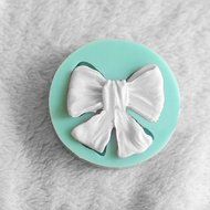 DUFUSTORE 1pc Silicon Round Bowknot Fondant Cake Sugarcraft Decorating Mold Tools N6