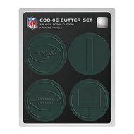 NFL Licensed 4 piece New York Jets Plastic Cookie Cutter Set N2