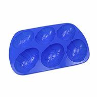 Great Value Blue 6 Holds Silicone Egg Cocoon Shape Cake Mold