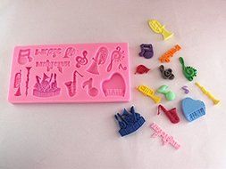 Anyana Novelty Musical Instrument Silicone 3d Cake Mold Cooking Mold Chocolate Fondant N3