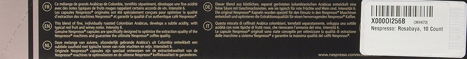Nespresso OriginalLine: Rosabaya, 10 Count N2