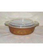 Pyrex Early American Oval Baking Dish W/lid #043 1 1/2 Qt.