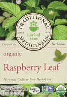 Traditional Medicinals Organic Raspberry Leaf Herbal Tea Caffeine Free 16 Bags Pack of 3