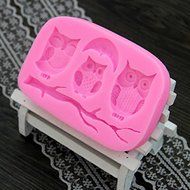 &quot;3D Silicone Owls Moon Fondant Chocolate Mold Mould Cake DIY Decoration&quot; shopping N3