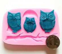&quot;3D Silicone Owls Moon Fondant Chocolate Mold Mould Cake DIY Decoration&quot; shopping N4