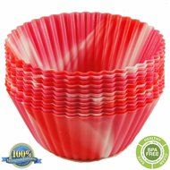The Original Premium Quality Tie Dye Silicone Cupcake Liners / Reusable Baking Cups - Environmentally Friendly... N6