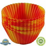 The Original Premium Quality Tie Dye Silicone Cupcake Liners / Reusable Baking Cups - Environmentally Friendly... N12