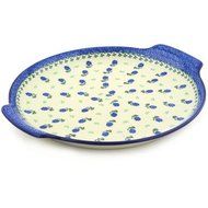 Polmedia Polish Pottery 13-inch Stoneware Platter H9918E Hand Painted from Ceramika Artystyczna in Boleslawiec...