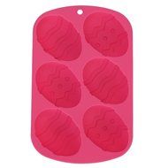 Pink Easter Egg Chocolate Mould Mold Cake Candy Baking Silicone Tray Pan