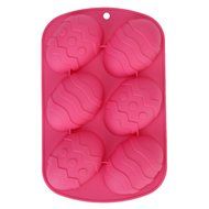 Pink Easter Egg Chocolate Mould Mold Cake Candy Baking Silicone Tray Pan N3