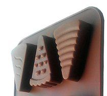 Dessert Cake Pie Slices 9 cavity Silicone Mold for Fondant Chocolate Crafts N2