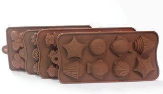 Q-life 4pc Candy Molds, Chocolate Molds, Silicone Molds, Soap Molds, Silicone Baking Molds-4pc Value Set (Set... N3