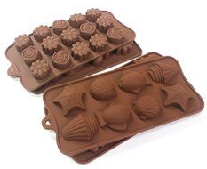 Q-life 4pc Candy Molds, Chocolate Molds, Silicone Molds, Soap Molds, Silicone Baking Molds-4pc Value Set (Set... N4
