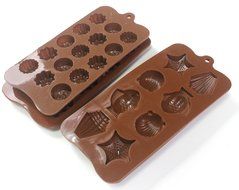 Q-life 4pc Candy Molds, Chocolate Molds, Silicone Molds, Soap Molds, Silicone Baking Molds-4pc Value Set (Set... N5