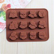Cutoy Different Owl Design Silicone Cake Fondant Chocolete Jello Soap Candy Gum Paste Molds Clay Moulds DIY Decorating...