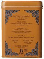 Harney and Sons Decaf Hot Cinnamon , Decaf Flavored Black 20 Sachets per Tin 1.4oz N3