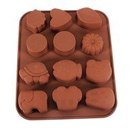 Animals Heart Shape Silicone Baking Mold Chocolate Fondant Cake Mould