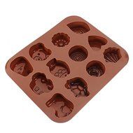 Animals Heart Shape Silicone Baking Mold Chocolate Fondant Cake Mould N2