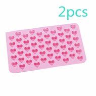 Yunko Silicone Mini Heart Shape Ice Cube Candy Chocolate Baking Cake Mold, Pack of 2 N4