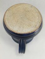 Aunt Chris&#039; Pottery - Heavy Hand Made - Bacon Cooker - Unique New Way of Cooking Bacon - Deep Cobalt Blue Colored... N5