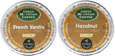 Green Mountain FRENCH VANILLA DECAF &amp; HAZELNUT DECAF Flavored Variety Pack 48 K-Cups for Keurig Brewers
