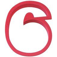 Number Six Cookie Cutter 4 in