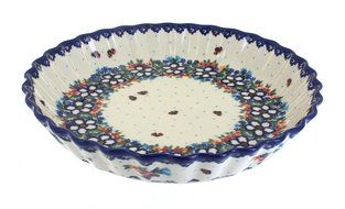 Polish Pottery Scarlett Pie Plate