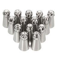 &quot;14 Pcs Different Style Sphere Ball Flower Cake Decor Icing Piping Nozzles Pastry Tips Tool&quot; shopping