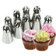 &quot;14 Pcs Different Style Sphere Ball Flower Cake Decor Icing Piping Nozzles Pastry Tips Tool&quot; shopping N4