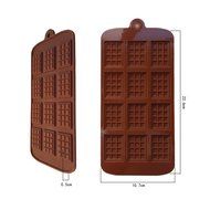 LUCKYAZ 1pcs 12-Cavity Silicone Chocolate Mold Bar Cake Sugarcraft Sugar Baking Pattern N2