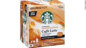 Starbucks Pumpkin Spice Caffe Latte Specialty Coffee K-Cups 8.65oz
